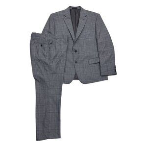 LAUREN RALPH LAUREN Check Pattern Gray Business Casual 2 Piece Blazer Suit 44S